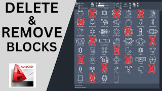 How to DELETEREMOVE Blocks  AutoCAD [upl. by Akihsar]