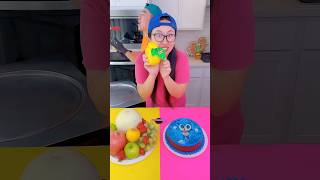 Sonic chocolate cake vs Fruits ice cream challenge🍨 funny shorts by Ethan Funny Family [upl. by Yrokcaz648]