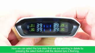How to Delete Tyre Data Entirely from the Oricom TPS10 Tyre Pressure Monitoring System [upl. by Asenev]