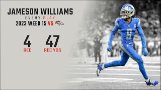 Jameson Williams Week 15  Every Target and Catch vs Denver Broncos  2023 NFL Highlights [upl. by Ynafetse]