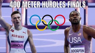 400m HURDLES FINALS  Rai Benjamin vs Karsten Warholm  Paris Olympics 2024 [upl. by Ettinger]