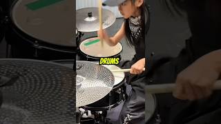 This Girl can play the drums very well shorts [upl. by Ellehcin]