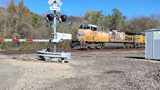 Union Pacific EMD 8787 lead east 2 DPUS  GE 6051 lead west [upl. by Egor]