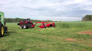 Massey Ferguson Hesston Disc Mower Conditioner 2013 NC Hay Day [upl. by Freiman]