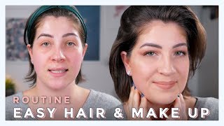 EINFACHE HAAR amp MAKE UP ROUTINE  STYLE AND TALK  JackieLina [upl. by Houghton]