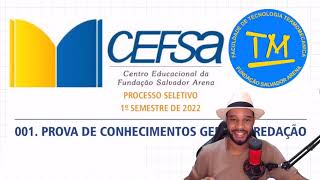 FACULDADE DE TECNOLOGIA TERMOMECÂNICA  PROCESSO SELETIVO CEFSA 2022  1º SEMESTRE [upl. by Mansur]