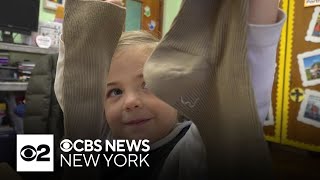 Brooklyn preschool uses sock donation drive to teach life lessons [upl. by Ahselrak]