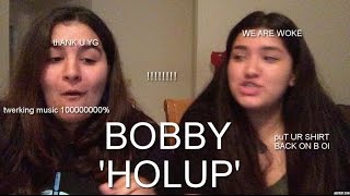 BOBBY  꽐라HOLUP MV REACTION WHERE DID HIS SHIRT GO [upl. by Akinohs954]