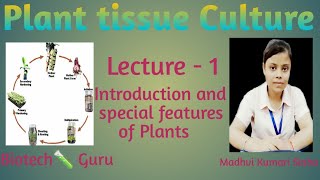 Plant tissue culture  Introduction and special features of Plants  Lecture 1 By Biotech Guru [upl. by Tenner]