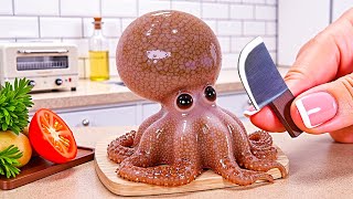 Best of Seafood Recipe 🐙 Yummy Italian Miniature Octopus  Miniverse [upl. by Esoranna]