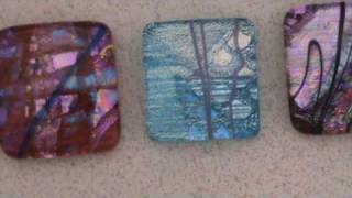 Dichroic cabochons and fusing glass 1a  How to Fuse Glass  Dichroic Glass Man [upl. by Anitnamaid622]