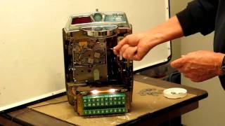 Wurlitzer wallbox model 5250 coin mechanism demonstration [upl. by Nerra683]