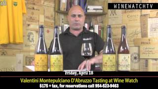 Valentini Montepulciano DAbruzzo Tasting at Wine Watch [upl. by Eilssel389]