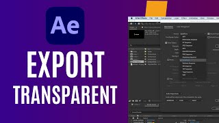 How to export transparent video in after effects [upl. by Hock]