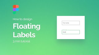 Floating labels in Figma [upl. by Aicen]