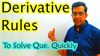 Differentiation  Solve Any Que in 5 Seconds  Class 12 CBSE NCERT Maths in Hindi  Lecture 2 [upl. by Ennoval]