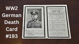 WW2 German Death Card 193 [upl. by Fries]