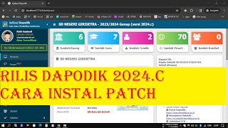 RILIS Dapodik 2024C Semester 2  Cara Instal Patch Dapodik 2024C [upl. by Ijies716]