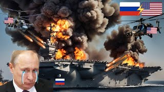 US Air Force Helicopter Destroys Russian Largest Aircraft Carrier in Dramatic Black Sea Strike [upl. by Nanfa842]