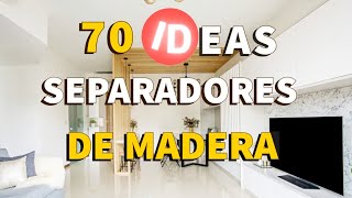 70 IDEAS para SEPARAR AMBIENTES MODERNOS de LISTONES de MADERA  DISEÑO DE INTERIORES ELEGANTES 2024 [upl. by Belamy]