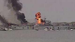 War Ship HMCS Cape Breton Blows Up amp Sinks Time Lapsemov [upl. by Aviv]