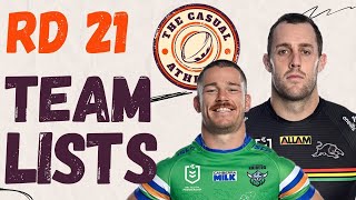 NRL Team Lists  Round 21 Reactions amp Analysis [upl. by Hoebart]