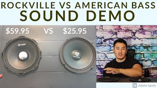 Rockville RM84PRO 8quot vs American Bass USA GF8 Best car audio Midrange Speakers Sound Bass Test [upl. by Perrin]