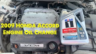 2009 Honda Accord engine oil and filter change  35 V6 [upl. by Pizor]