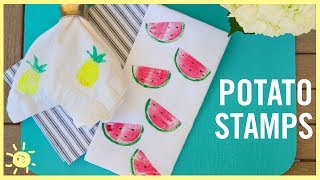 DIY  How to Make Potato Stamps [upl. by Edlin]