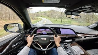 2023 Cadillac Escalade Premium Luxury Platinum  POV Walkaround and Test Drive ASMR [upl. by Ojimmas458]