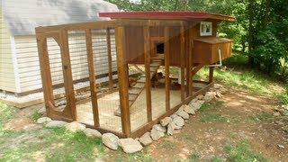 Backyard chickens  Chicken coop tour Easy to clean [upl. by Hildebrandt711]