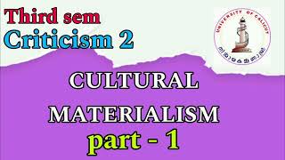 Cultural Materialism  maenglish criticism university of calicut  third sem English [upl. by Demy]