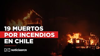 Reportan 19 personas muertas por incendios forestales en Chile [upl. by Meit]