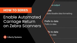 How To Enable Automated Carriage Return on Zebra MC3300 MC9300 TC20 TC5X TC7X MC2200 MC2700 [upl. by Haiel]