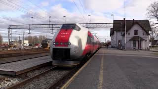 Tog på Østfoldbanen  Train in Norway [upl. by Soirtemed]