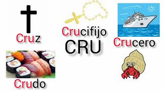 Las Sílabas Cra Cre Cri Cro Cru Con “CRquot  Para Niños Sílabas Trabadas 4 [upl. by Hgielanna]