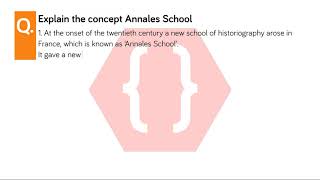 Explain the concept Annales School  Historiography Development in the West  10th English Medium [upl. by Anelrahc912]