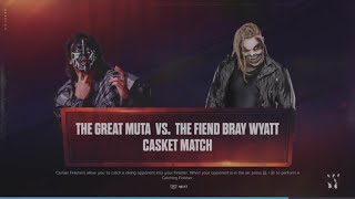 WWE 2K24 The Great Muta Alt VS The Fiend Bray Wyatt Req 1 VS 1 Casket Match [upl. by Sjoberg588]