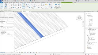 Corrugated metal sheet roof  Revit [upl. by Orteip]