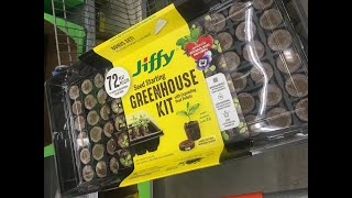 Walmart Jiffy 72 expanding peat pellets Seed Starting Greenhouse Kit bonus markers OMG [upl. by Vinia]