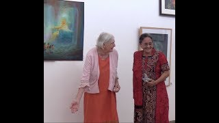 Priti Ghosh painting exhibition in Auroville 1 2 2019 [upl. by Golding]