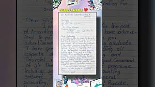 How To Write Job Application Letter For Accountant  handwriting letterwriting job viral shorts [upl. by Yoccm]