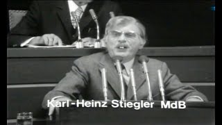 Loriot 1972  Rede des Bundestagsabgeordneten KarlHeinz Stiegler [upl. by Bonnice]