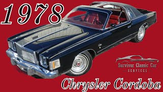 1978 Chrysler Cordoba T Tops 400 V8 Survivor classic luxury car for sale Tampa Florida [upl. by Ahserkal]