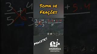 Soma de Frações com Denominadores Diferentes MACETE [upl. by Yci]