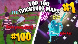 Top 100 BEST Fortnite Trickshot Maps with CODES insane [upl. by Perusse]