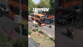 Double decker bus in Lucknow bus luknow trending reels viralreels shorts youtubeshorts [upl. by Fidole]