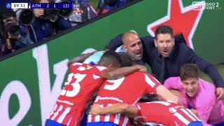 José Giménez Goal Atlético Madrid Vs RB Leipzig 21 All Goals Results Extended Highlights [upl. by Baudin]