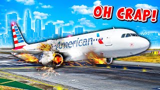 Pilot FORGETS to Lower Landing Gear Lands Anyway GTA 5 [upl. by Ennaira]