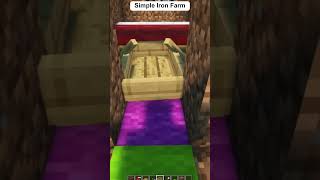 Unlock Infinite Iron NOW Easy Minecraft Iron Farm Tutorial shorts [upl. by Karlise]